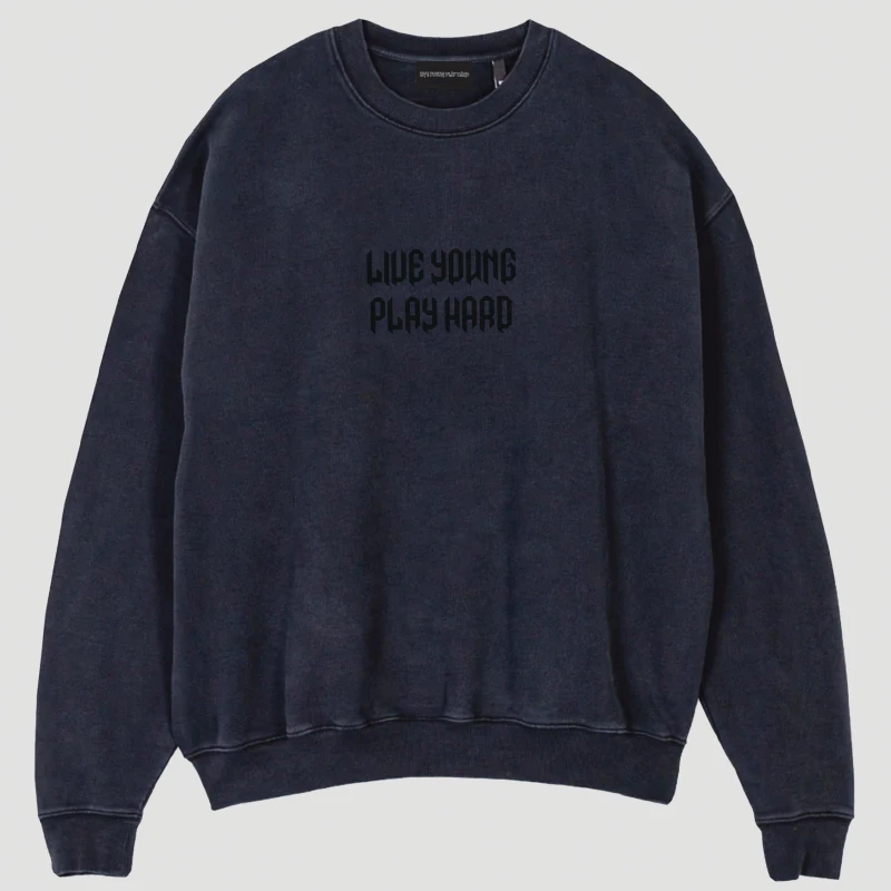 Image of LYPH Punk Crew Neck Sweatshirt Black male Small