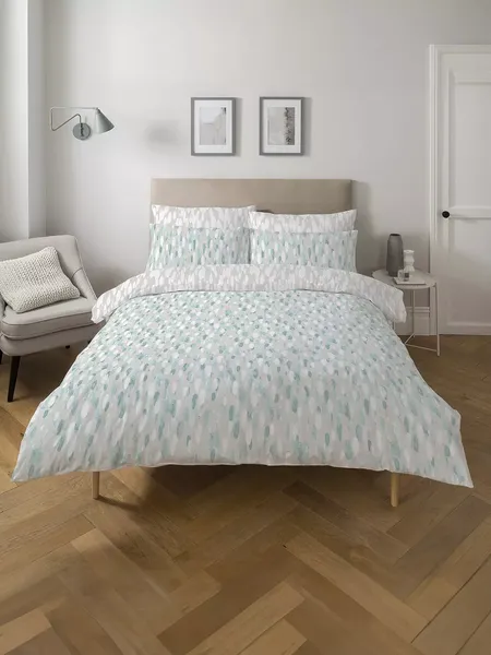 Image of Copenhagen Home Rayne Reversible Duvet Cover and Pillowcase Set Duvet Cover Sets Single Blue 88203318010