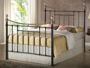 Image of Birlea Bronte 5ft King Size Black and Antique Brass Metal Bed Frame