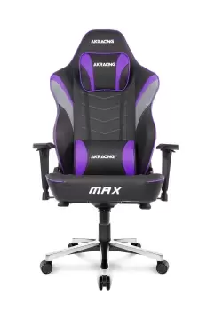 Image of AKRacing Max PC gaming chair Upholstered padded seat Black, Grey,...