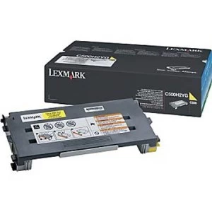 Image of Lexmark C500H2YG Yellow Laser Toner Ink Cartridge