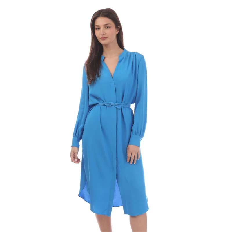 Image of Boss Womens Dibanorah Wrap Dress Bright Blue female 4 (XXS)