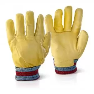 Image of Beeswift Freezer Gloves One Piece Back Yellow Box of 10 FGIMPN