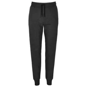 Image of SOLS Unisex Adult Jumbo Organic Slim Jogging Bottoms (M) (Charcoal Marl)