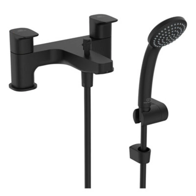 Image of Ideal Standard Ceraplan Silk Black Surface-Mounted 2 Tap-Hole Shower Mixer Tap
