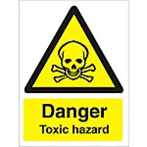 Image of Warning Sign Toxic Hazard Plastic 40 x 30 cm