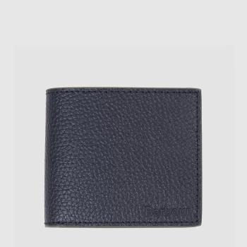 Image of Barbour Mens Grain Leather Billfold Coin Wallet - Black