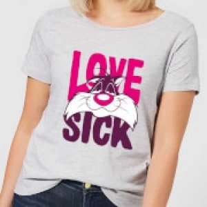 Image of Looney Tunes Love Sick Sylvester Womens T-Shirt - Grey - S
