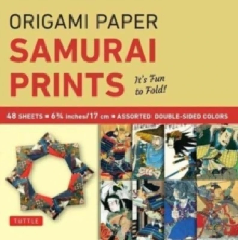 Image of Origami Paper - Samurai Prints - Small 6 3/4" - 48 Sheets : Tuttle Origami Paper: Origami Sheets Printed with 8 Different Designs: Instructions for 6