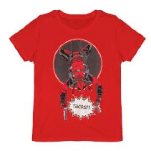 Image of Deadpool Did Someone Say Tacos? Red T-Shirt - S - Red