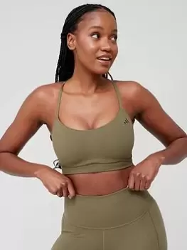 Image of adidas Yoga Sports Bra - Light Support - Green, Size XL, Women