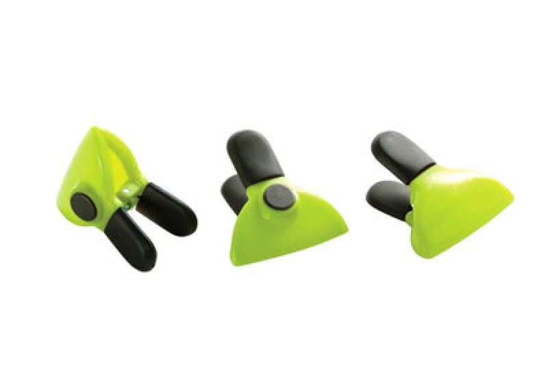Image of Interiors by Premier Set Of Three Lime Green Magnetic Clips Green
