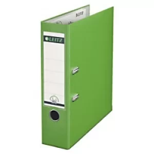 Image of Leitz 180° Lever Arch File Polypropylene A4 80mm Light Green Pack of 10