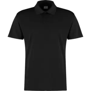 Image of Kustom Kit Mens Cooltex Plus Micro Mesh Polo Shirt (L) (Black)
