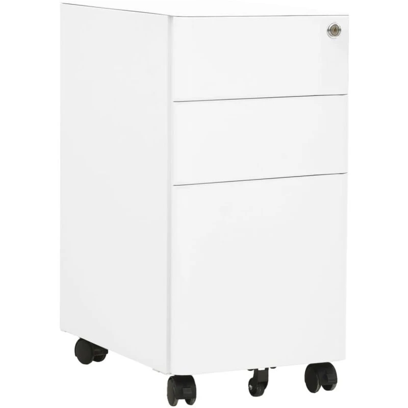 Image of VIDAXL Mobile File Cabinet White 30x45x59cm Steel Vidaxl 8720286564134