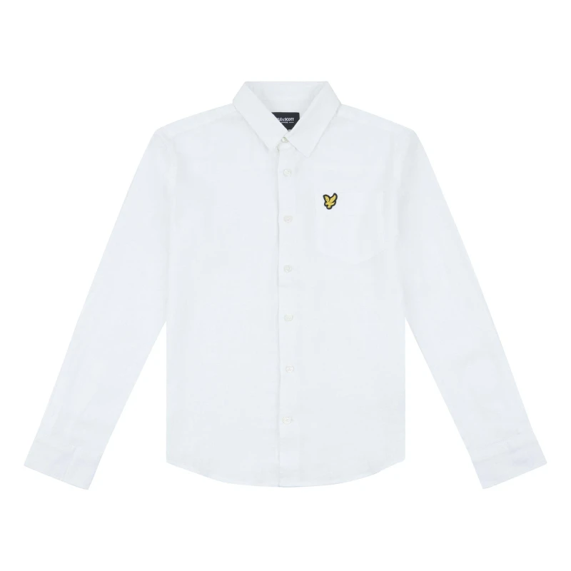 Image of Lyle and Scott Long Sleeve Shirt Juniors - White White 7 - 8 Years