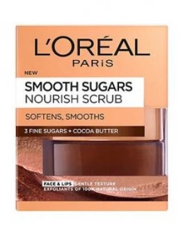 Image of LOreal Paris Smooth Sugar Nourish Cocoa Face And Lip Scrub 50ml One Colour, Women