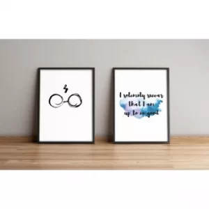 Image of 2PYSCT-007 Multicolor Decorative Framed MDF Painting (2 Pieces)