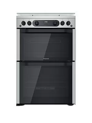 Image of Hotpoint HDM67G0CCX Double Oven Gas Cooker