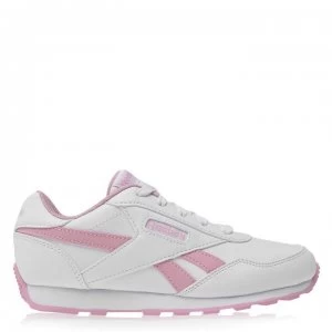 Image of Reebok Rewind Classic Trainers Junior Girls - White/Pink