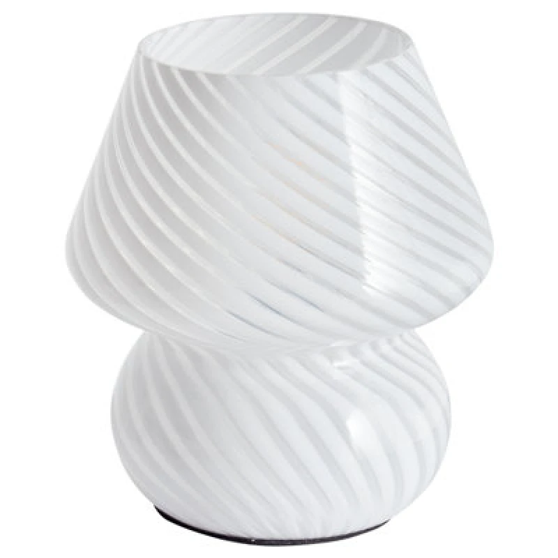 Image of Beliani Table Lamp Lobo Glass White