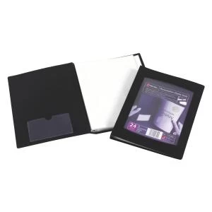 Image of Presentation Display Book A5 Size 24 Pocket Black - Outer Carton of 10