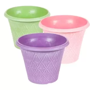 Image of Yougarden Set of 3 Prisma Pastel Coloured Planters