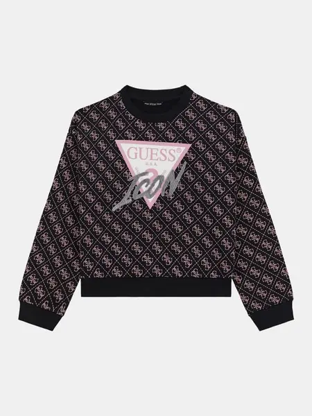 Image of Guess All Over Print Sweatshirt 14893163 Black