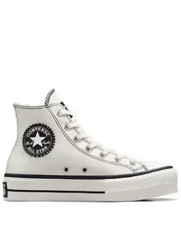 Image of Converse Chuck Taylor All Star Lift Canvas Hi, Cream, Size 3, Women