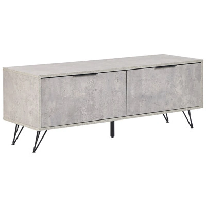 Image of Beliani TV Stand Halston Grey Concrete Effect