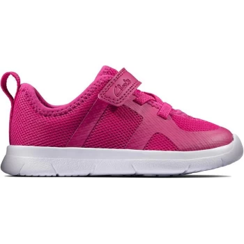 Image of Clarks Infants Ath Flux Trainers - Pink