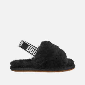 Image of UGG Toddlers Fluff Yeah Slide Slippers - Black - UK 8 Toddlers