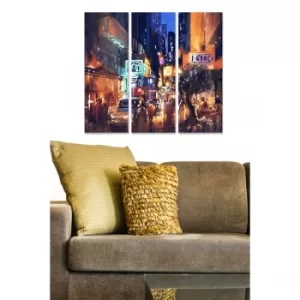 Image of MDF248741200 Multicolor Decorative MDF Painting (3 Pieces)