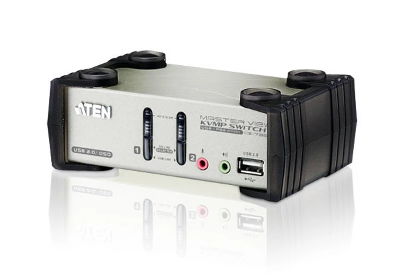 Image of ATEN CS1732B-AT-E KVM switch Black. Metallic