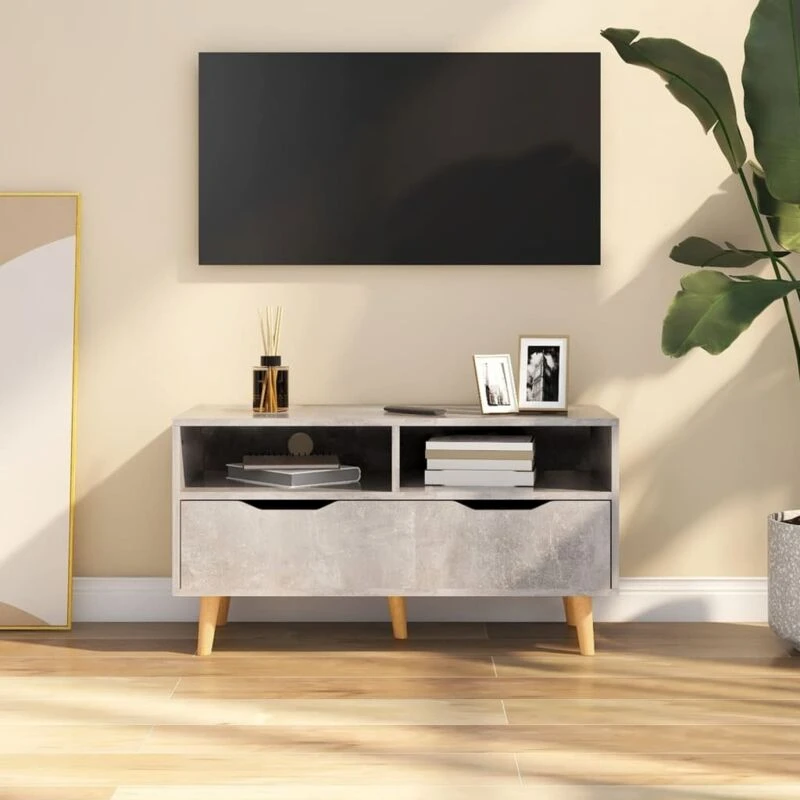 Image of VIDAXL TV Cabinet Concrete Grey 90x40x48.5cm Engineered Wood Vidaxl 8720286343791