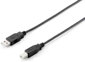 Image of Equip USB 2.0 Type A to Type B Cable, 5.0m , Black