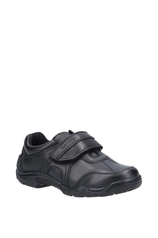 Image of Hush Puppies Arlo Junior School Shoe - Black 1