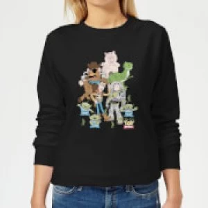 Image of Toy Story Group Shot Womens Sweatshirt - Black - M