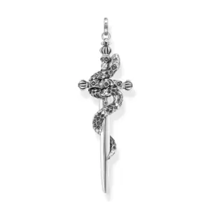 Image of THOMAS SABO Silver Blackened Snake & Sword Pendant