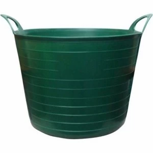 Image of Rhino 40 Litre Heavy Duty Flexi Flexible Garden Container Storage Bucket Tub - Green