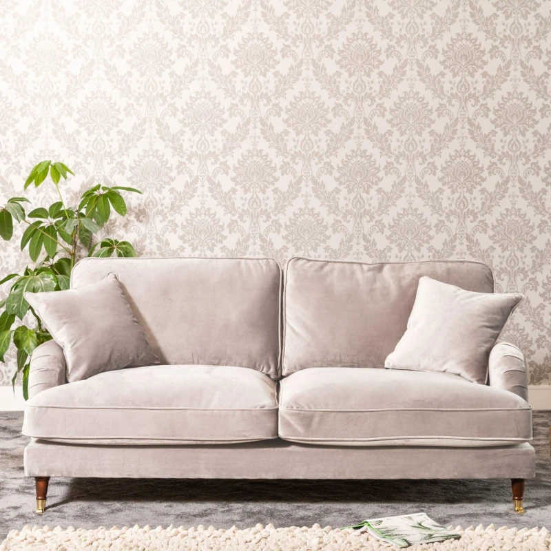 Image of Artemis Home Mackenzie 3 Seat Sofa in Silver Silver Unisex