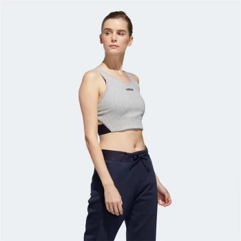 Image of adidas Womens Believe This Sports Bra - Grey/Black