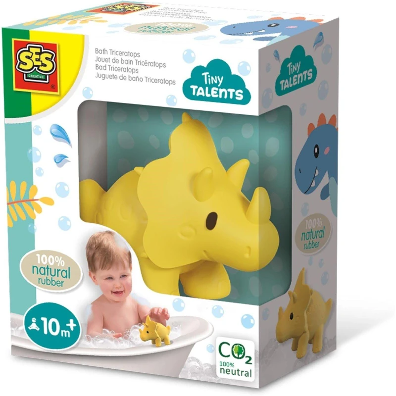 Image of SES Creative Bath Triceratops - 100% natural rubber Multi unisex One Size