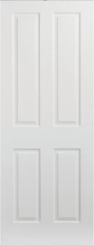 Image of Wickes Stirling Internal White Primed Grained 4 Panel Moulded Door - 2040 x 726 mm