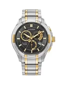 Image of Citizen Citizen Classic 8700 Black dial , two tone bracelet Watch, Black, Men