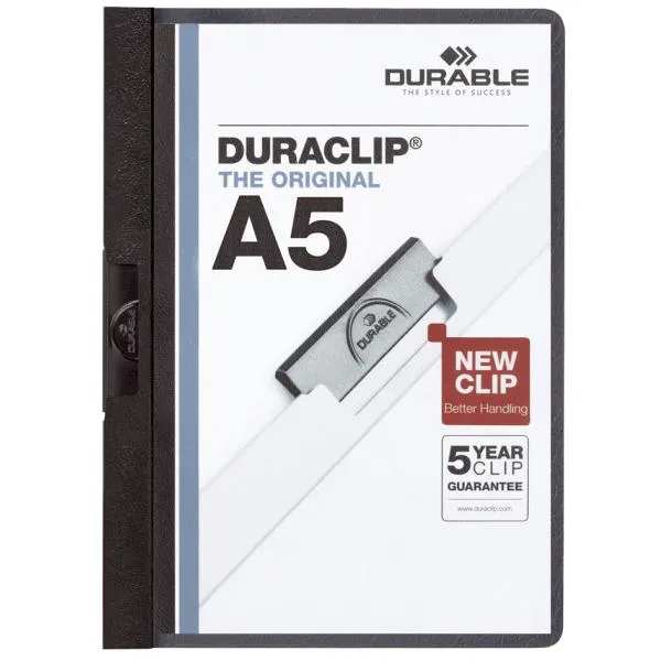 Image of Durable DURACLIP 30 Sheet Document Clip File Folder - 25 Pack - A5 DRBE221701