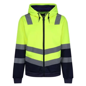 Image of Regatta Pro Hi Vis Workwear Fleece Hoodie - Yellow