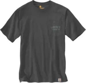 Image of Carhartt Workwear Back Graphic T-Shirt, grey, Size S, grey, Size S