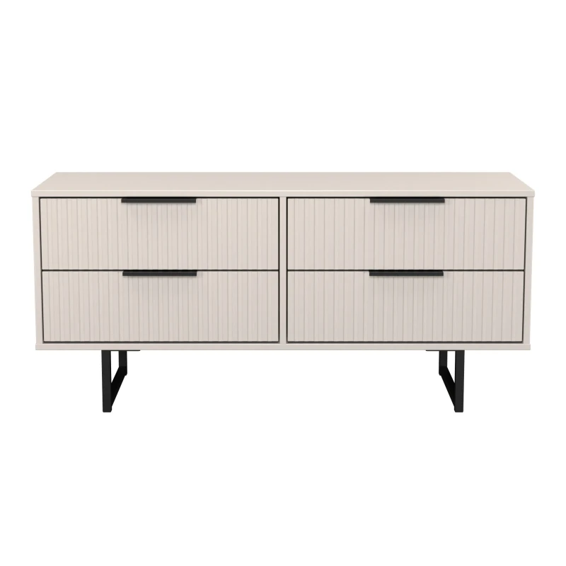 Image of Ready Assembled 2 U Menai 4 Drawer Bedbox (Ready Assembled) in Taupe Size: Small Taupe Unisex Small