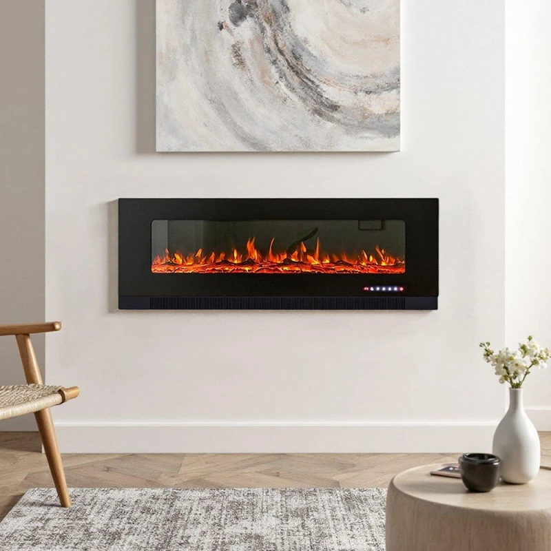 Image of Kabinet UK 50" Wall Mounted Electric Fireplace Black unisex One size